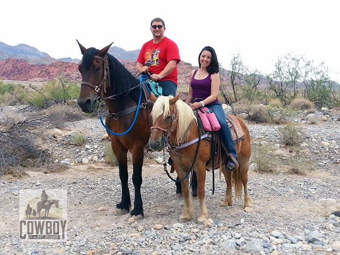 Cowboy Trail Rides - Joy Marcus and friend on horseback