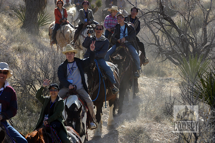 Cowboy Trail Rides - Large group in the ravine