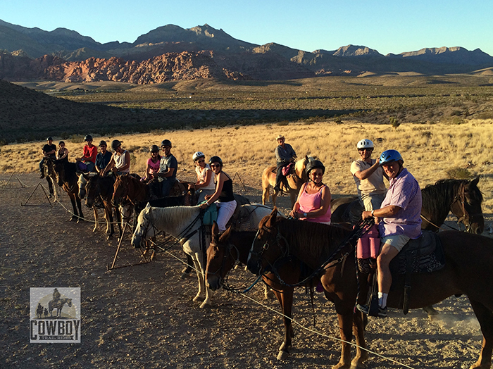 Cowboy Trail Rides - Group of riders at picture stop